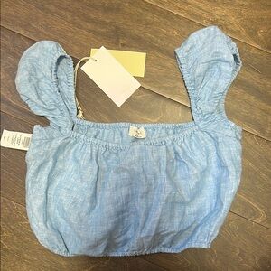 Wilfred Light Blue Crop Top